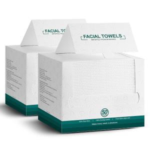 Face Towels,Facial Towels,Disposable Face Towel,7.9"x12"Face Cloths | Makeup Remover Face Towelettes Disposable,100 Count Disposable Face Cloths for All Skin Types,Ultra‑Soft Clean Face Towel