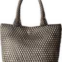 Woven Tote Bag for Women, Fashion Woven Bags for Women Vegan Leather Shoulder Handbags Large Summer Beach Travel Bag