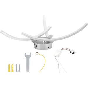 LED Ceiling Lamp Innovative Modern Curved Strip Light Living Room Decor White Light AC85265V