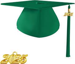 Unisex Adult Matte Graduation Cap with Tassel Year Charm Pack of 2