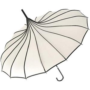 VIVI SKY Pagoda Peak Old-fashionable Ingenuity Umbrella Parasol (Ivory)