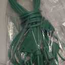 Eversimpleinc 1 to 4 Splitter Extension Cord (Combined 31 FT, End to End 13 FT), 3 Prong Plug with 4 Extended Outlets, with Weatherproof Covers for Indoor (Green)