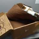 Bedfolks Plush Waterproof Dog Crate Bed, Faux Fur Kennel Pad for Extra Large Dogs, Removable Washable Cover, 41"x27", Cow Print