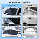 REEVAA Upgraded Car Windshield Cover for Ice & Snow [All-Weather Protection] Magnetic Fit Weatherproof Frost Cover, Winter Accessories, Fit for MPV, Van, Full-Size Trucks