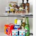 HIYOHIYO Clear Lazy Susan Organizer for Refrigerator Rectangular Fridge Turntable Organizers and Storage Pull Out & 360Rotating for Cabinet, Pantry, Kitchen, Table, Bathroom (1-Pack 13.7"x10.2")