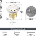 1.4 Inch Brushed Gold Crystal Cabinet Knobs Cabinets Knob, 4 Pack Flower Vintage Glass Clear Crystal Small Pull for Closet Dresser Drawers, Solid Alloy Retro Pulls Old Fashioned Drawer Handle