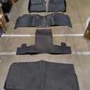 Floor Mats for 2025 Hyundai Santa Fe, All Weather TPE Cargo Mat with Backrest Mat Interior Car Mats Protection for Hyundai Santa Fe Calligraphy Accessories (Fit Hybrid and Fuel) 2024 2025