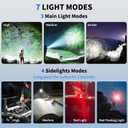 taoquwe Rechargeable LED Flashlights High Lumens, 99,000 Lumen Super Bright Flashlight with 7 Modes & Waterproof, Powerful USB Rechargeable Handheld Flash Light for Camping Home(2 Pack)