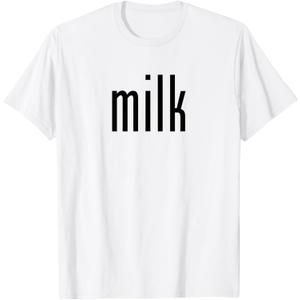 Milk Costume Halloween Pretend I'm Milk T-Shirt (White, S)