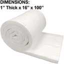 Ceramic Fiber Insulation, 1" Thick x 16" x 100", 2400F Fireproof Insulation Blanket, 3027E