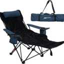 Portable Reclining Camping/Lounge Chair for Outdoor (1, Blue), 35.8"L x 8.7"H x 7.5"W
