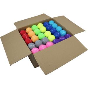 SHYUJAJIE Tennis Balls, 90 Pack Training Tennis Balls Bulk, High Elasticity Practice Tennis for Beginner, Exercise Playing Balls for Pet Dog, 2.58inch