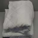 Amazon Basics Hypoallergenic Breathable Quilted Mattress Topper Pad, 18 Inches Deep, Twin XL, White