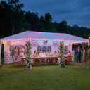 HOTEEL 10x20 Party Tent Outdoor Canopy Tents for Parties with 6 Removable Sidewalls, Carpas para Fiestas Waterproof for Gazebo Large Backyard Shelter Patio Wedding Events BBQ
