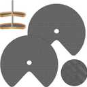 2 Pack 26In Lazy Susan Shelf Liner, Upgraded Composite Materials Circle Lazy Susan Liner for Kitchen Cabinets, Non Adhesive Liners Mats for Shelf Drawer Refrigerator Cupboard, Gray