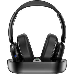 Tianfucen Wireless Headphones for TV - BKM500 TV Headphones Wireless with Multifunctional Base Set Optical, AUX, RCA, Plug & Play, 98FT Farther Range,35hr Audio Playtime