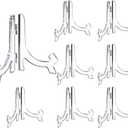 HESTYA 8 Pcs Clear Acrylic Easels Plate Stands Holders to Display Pictures or Other Items for Display Decoration (4.5 Inch)