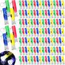 Geelin 200 Pcs Mini Flashlight Keychain Bulk Assorted Colors Flashlight Small LED Torch Keyring for Hiking Camping Party Favors Travel Night Reading Dog Walking Goody Bag Stuffers(Colorful)
