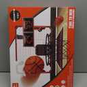 Basketball Hoop Indoor for Kids(4-12 Years Old), Over The Door Basketball Hoop with Scoring, Countdown and Music Accompaniment, Christmas Toys (red)