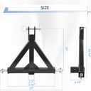 3 Point 2 Inch Receiver Drawbar Hitch Adapter for Farm Equipment (Category 1 Tractors)