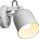 Aisilan Bedroom Wall Sconces with On/Off Switch Hardwire White Wall Light with E26 Bulb Indoor Sconce Wall Lighting for Bedside 7W Wall Mounted Light for Living Room Hallway Fireplace