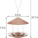 Hanizi Bird Feeder Outdoor Hanging for Wild Bird Seed, Brown