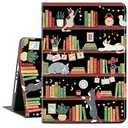 iPad 10.2 Case for iPad 9th Generation, iPad 8th Generation Case, iPad 7th Generation Case Kids Men Women Multi-Angle View Adjustable Stand Auto Wake/Sleep, Bookshelf Cat