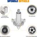 Aeagle 130794 128285 Spindle 153535 Pulley Fit for 42" Deck LT1000 LT2000 LTX1000 DYT4000 (ONLY 3-Hole Spindle) Husqvarna CT130 YTH150 YTH1542 Replace 532130794 133172 137645 532128285