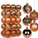 2.36" Orange Christmas Ornaments for Christmas Tree 30 Pcs Small Shatterproof Balls Christmas Tree Decorations Xmas Ornaments Balls with Hanging Loop for Wedding Holiday Party Wreath Home Decor