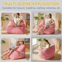 MAXYOYO Bean Bag Chair, Floor Sofa with Handle, Bean Bag Chairs for Adults and Kids, Teens Living Room Bean Bag, Accent Sofa Chair with Pocket for Gaming Reading Relaxing, Standard 35.43 x 33.46 x 31.5 inches