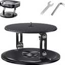 Desktop Projector Stand Table, Foldable Tabletop Projector Holder Mount with 1/4" Screw and 360 Rotating Mental Base, Easy Setup Stand for Most Projectors for Home, Office, Outdoor Projection
