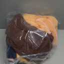 Yanekop Womens Fuzzy Fleece Pullover Sherpa Sweatshirt Long Sleeve Button Down Sweater Winter Fleece Jacket with Pockets (Large, Brown Light Orange)