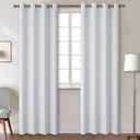 BGment Room Darkening Curtains for Bedroom - Grommet Thermal Insulated Window Treatments Light Blocking Curtains for Living Room, Set of 2 Panels, Each 55 x 96 Inch, Greyish White