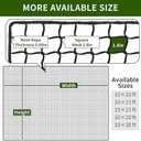 Baseball Net Netting Batting Cage Net Backstop Net - Heavy Duty Nylon Sports Netting with 33FT Rope & Steel Hanging Kit, Multiple Sizes for Backyard Garage Indoor Outdoor Practice