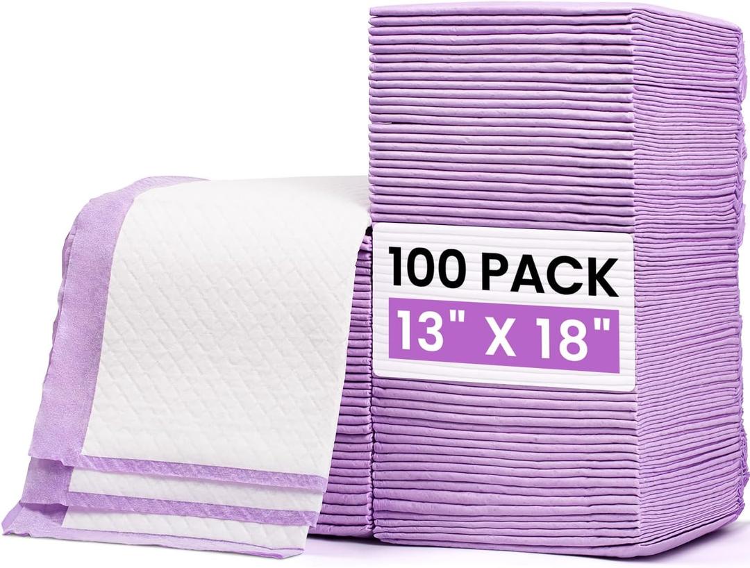 Baby Disposable Changing Pads 100 Pack Disposable Baby Underpads Ultra Soft Waterproof Diaper Changing Liners 13 x 18 in
