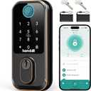 Hornbill WiFi Smart Lock Deadbolt, Keyless Entry Front Door Lock, Fingerprint Electronic Deadbolt Compatible with Alexa, Touchscreen Keypad Code Unlock for Home Office Hotel