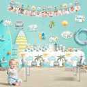 178pcs The Big One Birthday Decorations for 25 Guest, The Big One Party Decorations Tableware includes Banner Hang Swirls Plates Napkins Cups Forks Straw Caketopper Cupcake Topper Tablecloth