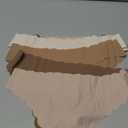 SHARICCA Womens Seamless Thongs No Show Underwear Soft Ribbed Invisible Panties Wave Edge Multi Pack size S