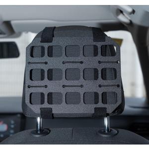 TACNEX Car Headrest Organizer MOLLE Panel for Vehicle Seat Back EDC Pouch Tool Holster Bag Gadget Holder Backpack Insert Panel Tactical Gear Rack Truck Equipment Plate Modular Storage Shelf