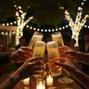 Goodluck 48pack Clear Disposable Champagne Flutes9oz Stemless Champagne Flutes,Stemless Disposable Clear Plastic Toasting Glasses for Weddings, Birthday Parties, Family Gatherings, Bars
