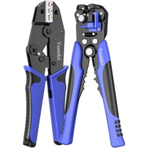 2 x Wire Stripper and Crimping Tool,AWG 24-10 Automatic Stripper Tool with AWG 22-10 Ratchet Wire Crimper For Heat Shrink Connectors and Insulated Terminals, 3 in 1 Stripping/Cutting/Crimping