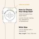My Pretty Strap - Compatible Apple Watch Band Strap, Stainless Steel Fashion iWatch Replacement Strap- Easy Resizing, No Tool Needed, Fits Most Wrists- Series 1-11, SE and Ultra