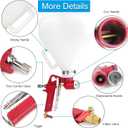 Texture Drywall Sprayer,Air Hopper Spray Guns Paint with 1.5 Gallon Hopper Includes 3 Nozzles(4.0mm/6.0mm/8.0mm) Air Texture Gun for Walls,Ceiling,Stucco Mud,Knockdow,Spray Gun