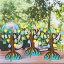 WATINC Earth Day Tree Craft Kits - Make Your Own Environmental Day Trees Decoration, DIY Earth Accessories Party Holiday Celebration Craft Supplies Home School Educational Activity for Kids (16 Pack)