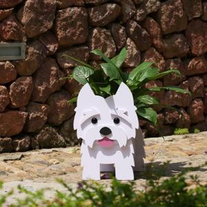 Westie Gifts, Dog Planter Plant Pot, Cute Animal Dog Flower Pots for Outdoor Garden, Plant Container Holder Small Westie