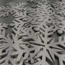 Sawysine 16 Pcs Glitter Wooden 3D Snowflake Decor Christmas Table Decorations Snowflake Signs Winter Wooden Xmas Standing Centerpiece Fireplace Decoration for Winter Holiday(White)