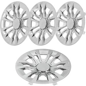 Golf Cart Hubcaps 8", Universal Wheel Covers Hub Caps for Club Car, EZGo, Golf Buggies Size 8 inch (Set of 4 Chrome) (4 Pack Chrome)