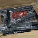 Joaxswe Bar Cart,Home Bar Serving Cart with Storage Shelves, 2 Tier Rolling Beverage Cart with Wheels, Modern Wine Cart with Wine Rack and Glass Holder for Kitchen, Living Room,Dinning Room,Black