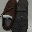 DADAWEN Men's Suede Dress Shoes Casual Lace Up Oxfords Shoes (6, Brown)