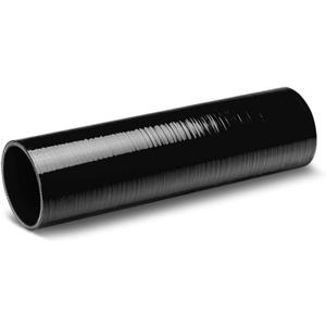 Auto Dynasty 3 inches Straight 12 inches Long Turbo/Intercooler/Intake Piping Coupler Silicone Hose (Black)